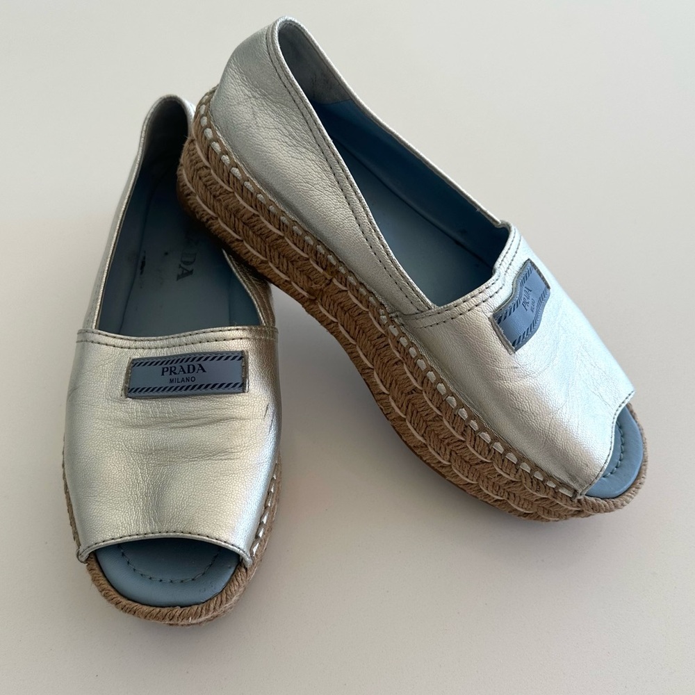 Prada Logo Espadrilles